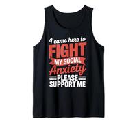 Overthinking Introvert Social Anxiety Awareness Month Tank Top