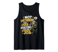Overthinking is My Job Funny Graphic Tank Top