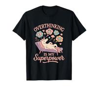 Overthinking is My Superpower Pastel Unicorn Funny T-Shirt