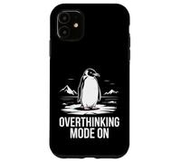 Overthinking Mode On Penguin Head Towards The Mountains Case for iPhone 11