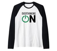 Overthinking On Funny ADHD Neurodivergent Humor Raglan Baseball Tee