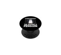 Overthinking The Answer Is Penguin Funny Math Teacher PopSockets Adhesive PopGrip