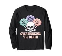 Overthinking ‘Til Death Skull Thought Spiral Long Sleeve T-Shirt