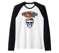Overthinking ‘Til Death Skull Thought Spiral Raglan Baseball Tee