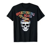 Overthinking ‘Til Death Skull Thought Spiral T-Shirt