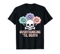 Overthinking ‘Til Death Skull Thought Spiral T-Shirt