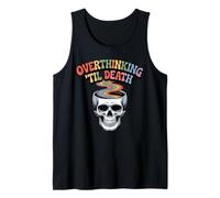 Overthinking ‘Til Death Skull Thought Spiral Tank Top