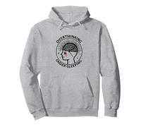 Overthinking Under-sleeping Mental Health Awareness Pullover Hoodie, Adult Unisex, Heather Grey, S