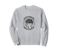 Overthinking Under-sleeping Mental Health Awareness Sweatshirt, Adult Unisex, Heather Grey, S