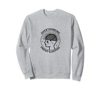 Overthinking Under-sleeping Mental Health Awareness Sweatshirt, Adult Unisex, Heather Grey, S