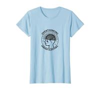 Overthinking Under-Sleeping Mental Health Awareness T-Shirt, Women, Baby Blue, 3XL