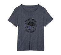 Overthinking Under-Sleeping Mental Health Awareness T-Shirt, Women's Plus, Heather Blue, 3X