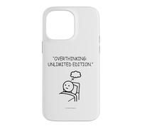 Overthinking Unlimited Edition Stick Figure Art Case for iPhone 14 Pro Max