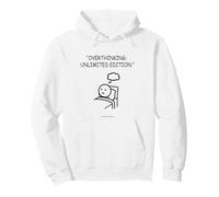 Overthinking Unlimited Edition Stick Figure Art Pullover Hoodie