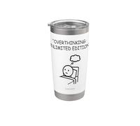 Overthinking Unlimited Edition Stick Figure Art Stainless Steel Insulated Tumbler