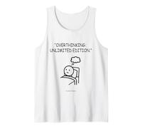 Overthinking Unlimited Edition Stick Figure Art Tank Top