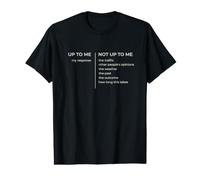 Overthinking Up to Me Not Up to Me Calm Mindset Checklist Value Graphic T-Shirt