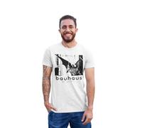 Overtone T-shirts Bauhaus - Bela Lugosi's Dead Classic Goth Single Cover, White T-Shirt
