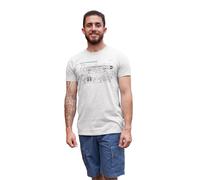 Overtone T-shirts Space 1999 Eagle Transporter Spacecraft White T-Shirt from The Classic Retro Sci Fi 1970s TV Show