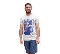 Overtone T-shirts The Fall/Mark E Smith Iconic Two Fingers Image White T-Shirt