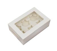 OVERTOYOU 5pcs Cupcake Boxes Multifunction Packaging Container Household Supplies for Cupcake Fairy Cakes Taste Muffins Display, approx.7.5x9x16cm/2.95x3.54x6.30in, 6 Capsules