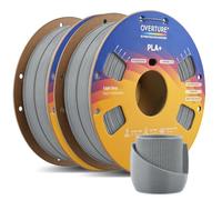 OVERTURE 2KG Bundle High Speed PL 2.0 3D Printer Filament, Light Grey*2 | Upgraded Rapid PL 2.0, Tougher & Faster & More Durable & Enhanced Stability, Up to 300mm/s, Fits Most FDM (Light Grey*2)