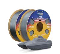 OVERTURE 2KG Bundle PETG Filament 1.75mm, High Speed Printing 3D Printer Filament, Light Gray*2 PETG 1kg (2.2lbs) Cardboard Spool- Neatly Wound, Dimensional Accuracy +/- 0.02mm, Fit Most FDM Printers