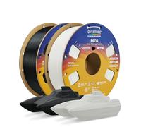 OVERTURE 2KG Bundle Rapid PETG 3D Printer Filament 1.75mm, Black+White