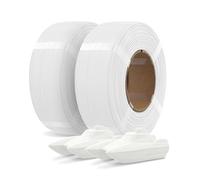 OVERTURE 2KG Bundle Refill PETG 3D Printer Filament, 2 Pack White PETG Filament 1.75mm 1kg, High Speed Printing Refilament for Bambu Lab Reusable Spool, Accuracy +/- 0.02 mm, Fit Most FDM 3D Printers