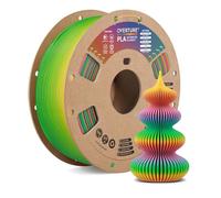 OVERTURE 3D Printer Filament PLA 1.75mm 1kg, Christmas Prism