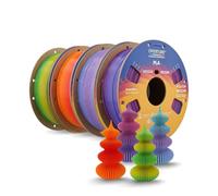 OVERTURE 3D Printer Filament PLA 1.75mm 4kg Bundle, 4 Colors Rainbow Set