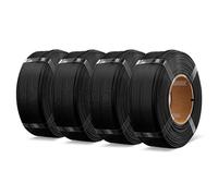 OVERTURE 4KG Bundle High Speed Refill PL 3D Printer Filament 1.75mm, Upgraded Rapid PLA 2.0 with Enhanced Toughness & Stability, 4 Pack 1kg (2.2lb) Refilament for Bambu Lab (Black*4)