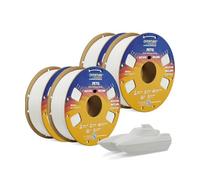 OVERTURE 4KG Bundle PETG Filament 1.75mm, High Speed Printing 3D Printer Filament, White*4 PETG 1kg (2.2lbs) Cardboard Spool- Neatly Wound, Accuracy +/- 0.02mm, Fit Most FDM Printers