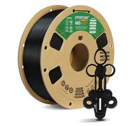 OVERTURE ABS Filament 1.75mm 1kg, Black ABS 3D Printer Filament 1kg (2.2 lbs) Cardboard Spool - High Toughness & Heat Resistance, Accuracy +/- 0.02mm, Fit Most FDM Printers