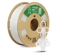 OVERTURE ABS Filament 1.75mm 1kg, White ABS 3D Printer Filament 1kg (2.2 lbs) Cardboard Spool - High Toughness & Heat Resistance, Accuracy +/- 0.02mm, Fit Most FDM Printers