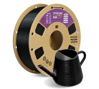 OVERTURE ASA Filament 1.75mm 1kg, Black ASA 3D Printer Filament 1kg (2.2 lbs) Cardboard Spool - Premium Anti-UV, Weather & Heat Resistance Perfect for Outdoor Functional Parts, Fit Most FDM Printers