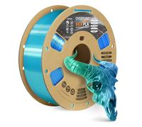 OVERTURE Dual Color Silk PLA Filament 1.75mm 1kg, Shiny Bi-Color Silk Green-Blue PLA 3D Printer Filament 1kg (2.2 lbs) Cardboard Spool-Neatly Wound, Accuracy +/- 0.02mm, Fit Most FDM Printers