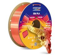 OVERTURE Dual Color Silk PLA Filament 1.75mm 1kg, Shiny Bi-Color Silk Red-Gold PLA 3D Printer Filament 1kg (2.2 lbs) Cardboard Spool-Neatly Wound, Accuracy +/- 0.02mm, Fit Most FDM Printers