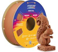 OVERTURE Marble PLA 3D Printer Filament 1.75mm, Rock PLA, 1kg Cheesewood | Realistic Marble & Rock Textures, Unique Veining, Rough Matte Finish, Accuracy ± 0.02mm, Fits Most FDM (Cheesewood)