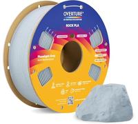 OVERTURE Marble PLA 3D Printer Filament 1.75mm, Rock PLA 1kg Moonlight Grey | Realistic Marble & Rock Textures, Unique Veining, Rough Matte Finish, Accuracy ± 0.02mm, Fits Most FDM (Moonlight Grey)