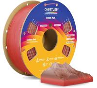 OVERTURE Marble PLA 3D Printer Filament 1.75mm, Rock PLA, 1kg Sedona Red | Realistic Marble & Rock Textures, Unique Veining, Rough Matte Finish, Accuracy ± 0.02mm, Fits Most FDM (Sedona Red)