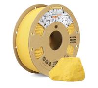 OVERTURE Marble PLA Filament 1.75mm, Realistic Rock Visualization, Stone PLA 3D Printer Filament 1kg Spool (2.2lbs), Accuracy +/- 0.02 mm, Fit Most FDM Printer (Marigold Yellow)