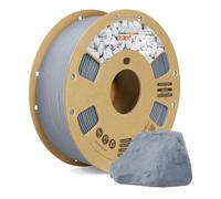 OVERTURE Marble PLA Filament 1.75mm, Realistic Rock Visualization, Stone PLA 3D Printer Filament 1kg Spool (2.2lbs), Accuracy +/- 0.02 mm, Fit Most FDM Printer (Muted Gray)