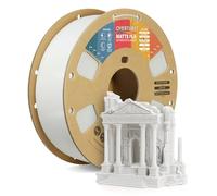 OVERTURE Matte PLA Filament 1.75mm 1kg, Matte White PLA 3D Printer Filament 1kg (2.2lbs) Cardboard Spool-Neatly Wound, Dimensional Accuracy +/- 0.02mm, Fit Most FDM Printers