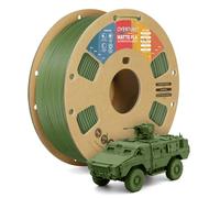 OVERTURE Matte PLA Filament 1.75mm, Easy to Print, PLA Matte 3D Printer Filament 1kg (2.2lbs), Cardboard Spool, Accuracy ± 0.02mm (Matte Army Green)