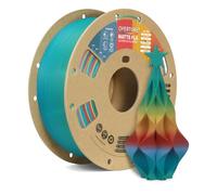 OVERTURE Matte PLA Filament 1.75mm, Easy to Print, Rainbow PLA Matte 3D Printer Filament 1kg (2.2lbs), Cardboard Spool, Accuracy ± 0.02mm (Matte Candy Rainbow)