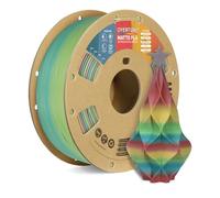 OVERTURE Matte PLA Filament 1.75mm, Rainbow PLA Matte 3D Printer Filament 1kg (2.2lbs), Easy to Print, Cardboard Spool, Accuracy ± 0.02mm (Matte Rainbow)