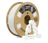 OVERTURE PETG 3D Printer Filament 1.75mm, Neatly Wound Durable PETG, 1kg Spool (2.2 lbs), Strong Toughness Filament, Accuracy +/- 0.02mm, Fit Most FDM Printers (White)