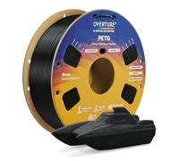 OVERTURE PETG 3D Printer Filament 1.75mm, Neatly Wound Durable PETG, 1kg Spool (2.2 lbs), Strong Toughness Filament, Accuracy +/- 0.02mm, Fit Most FDM Printers (Black)