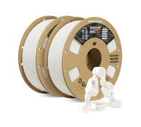 OVERTURE PETG 3D Printer Filament 1.75mm, Neatly Wound Durable PETG, 2kg Spool (2 * 1kg), Strong Toughness Filament, Accuracy +/- 0.02mm, Fit Most FDM Printers (White*2)
